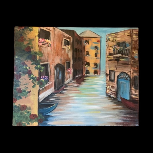 Streets of Venice original painting handmade - Picture 3 of 6